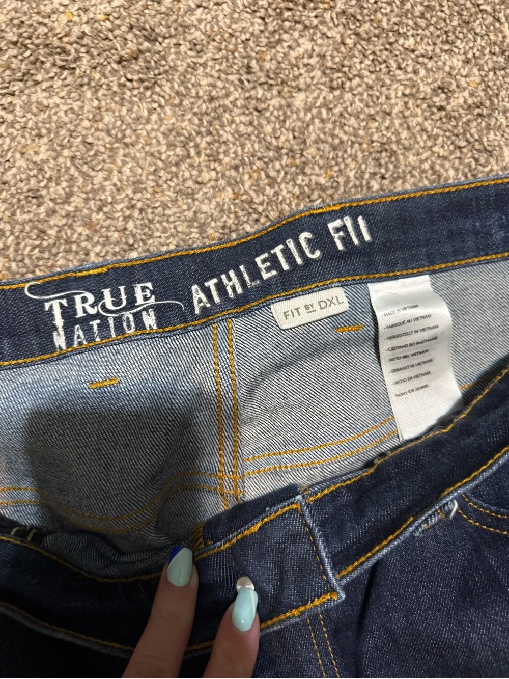 Men’s True Nation dark denim jeans
